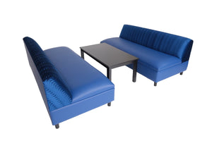 2-PACK - Large 72" Armless Canal Sofas with Coffee Table